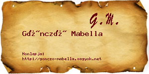 Göncző Mabella névjegykártya